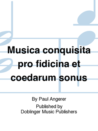 Musica conquisita pro fidicina et coedarum sonus