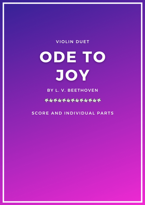 Ode to Joy sheet music for Violin Duet