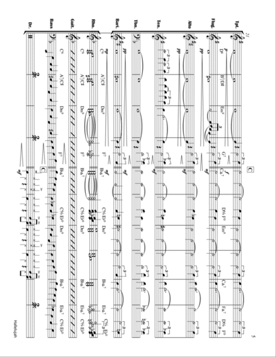 Hallelujah Jazz Ensemble scores gallery preview page 5