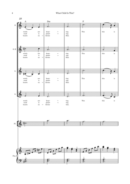 What Child is This? - SSAA flute and piano image number null