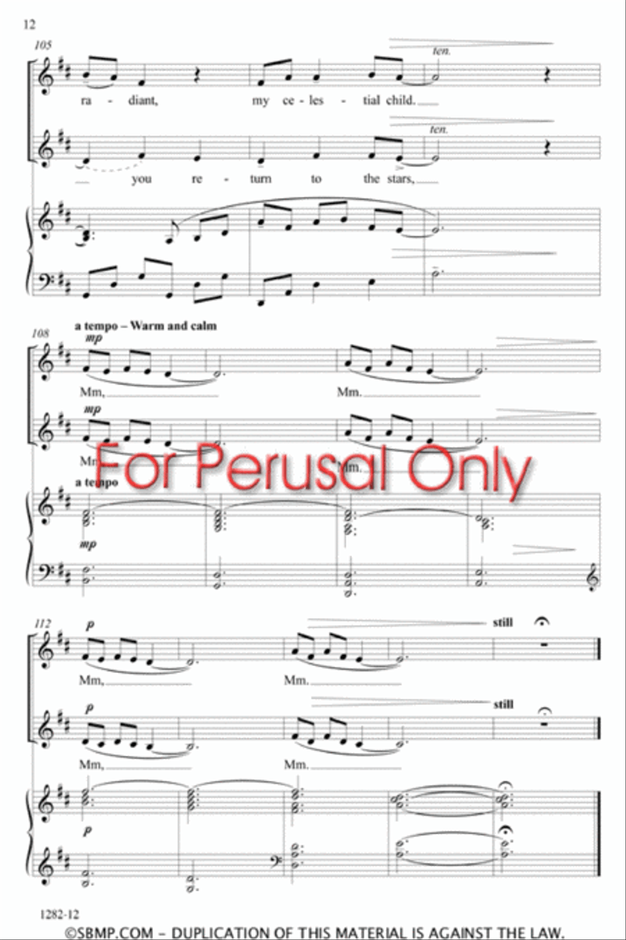 Lunar Lullaby - SA Octavo SA scores gallery preview page 11
