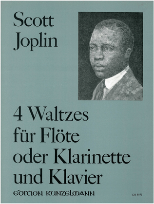 Book cover for 4 waltzes for flute and piano