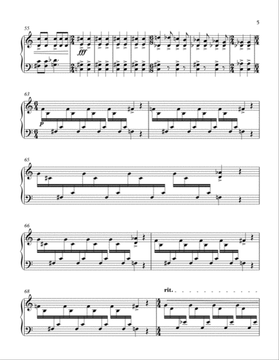 Three Preludes for Solo Marimba Marimba scores gallery preview page 6
