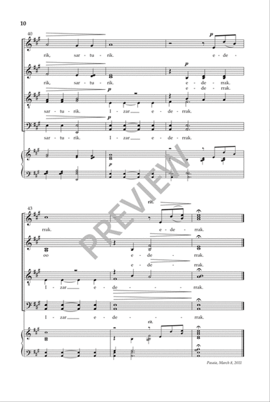 Izar ederrak (SATB) Divisi scores gallery preview page 11