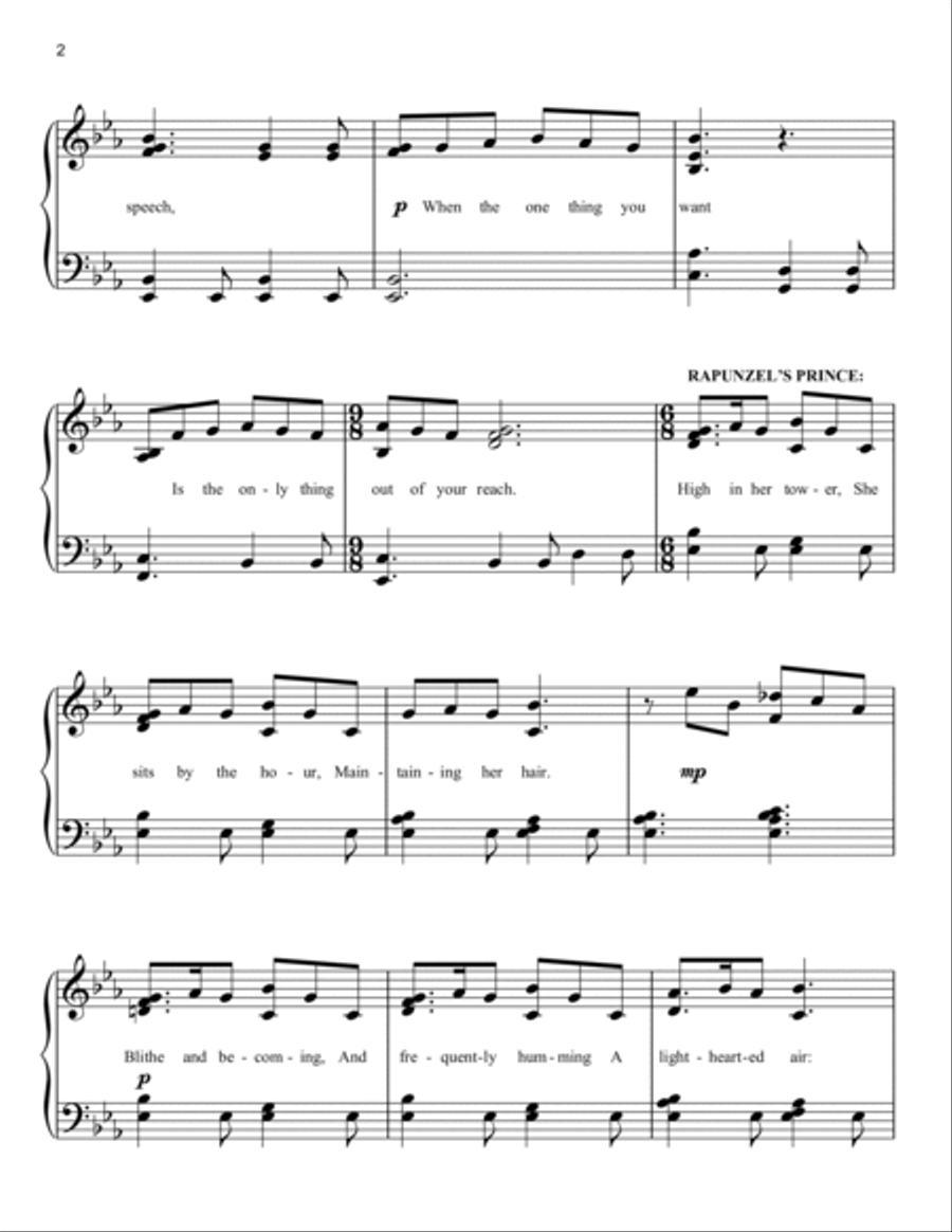 Agony (Film Version) (from Into The Woods) Easy Piano scores gallery preview page 2