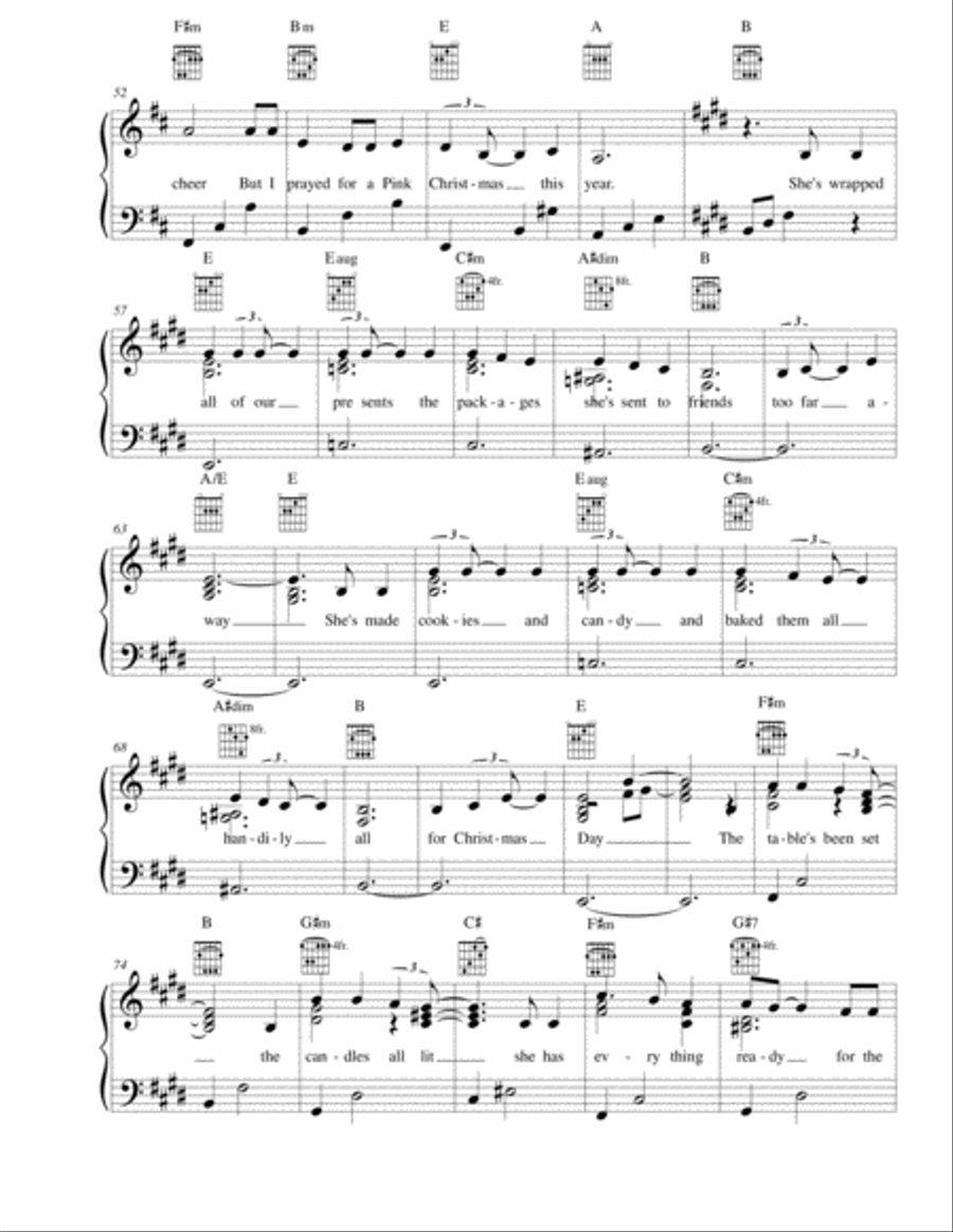 Pink Christmas Voice scores gallery preview page 3