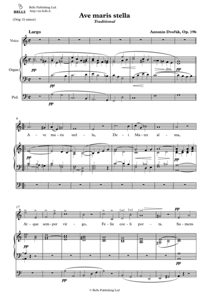 Ave maris stella, Op. 19B No. 2 (A minor)