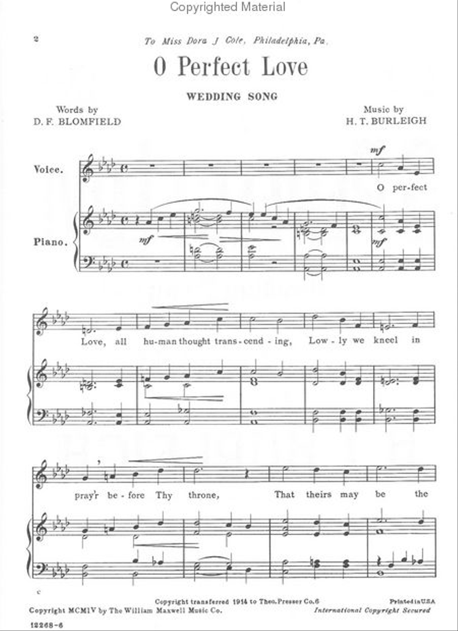 O Perfect Love Chamber Music scores gallery preview page 2