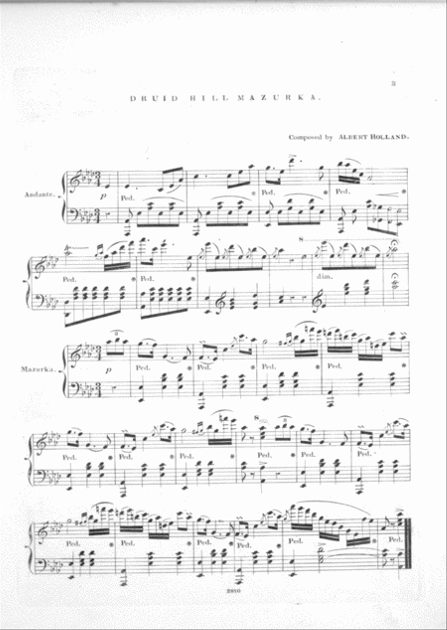 Druid Hill Mazurka Piano Solo scores gallery preview page 2