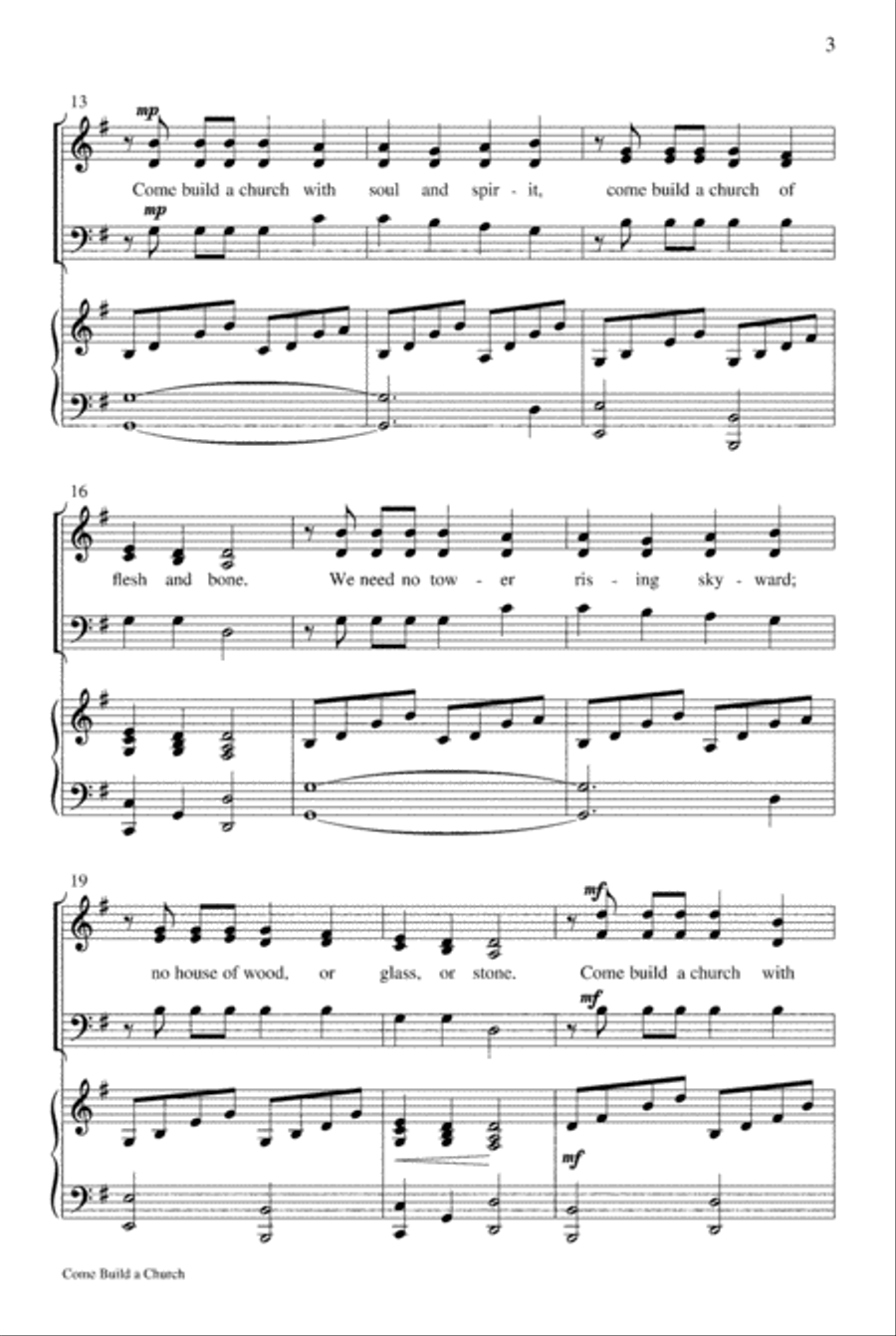 Come Build a Church 4-Part scores gallery preview page 3