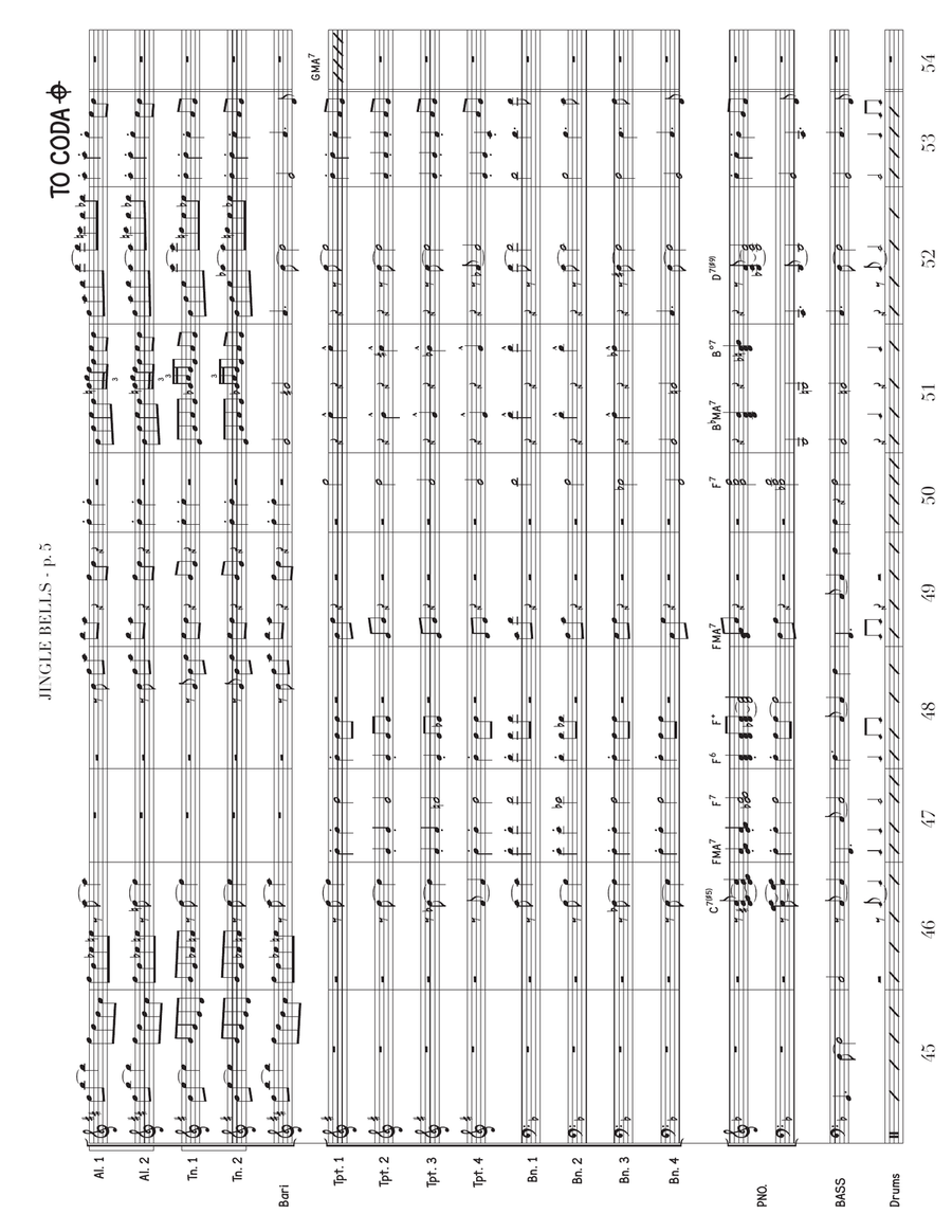 Jingle Bells Jazz Ensemble scores gallery preview page 6