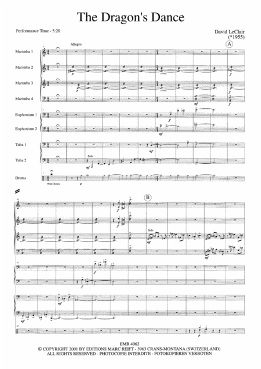The Dragon's Dance The Dragon's Dance Tuba Quartet scores gallery preview page 4