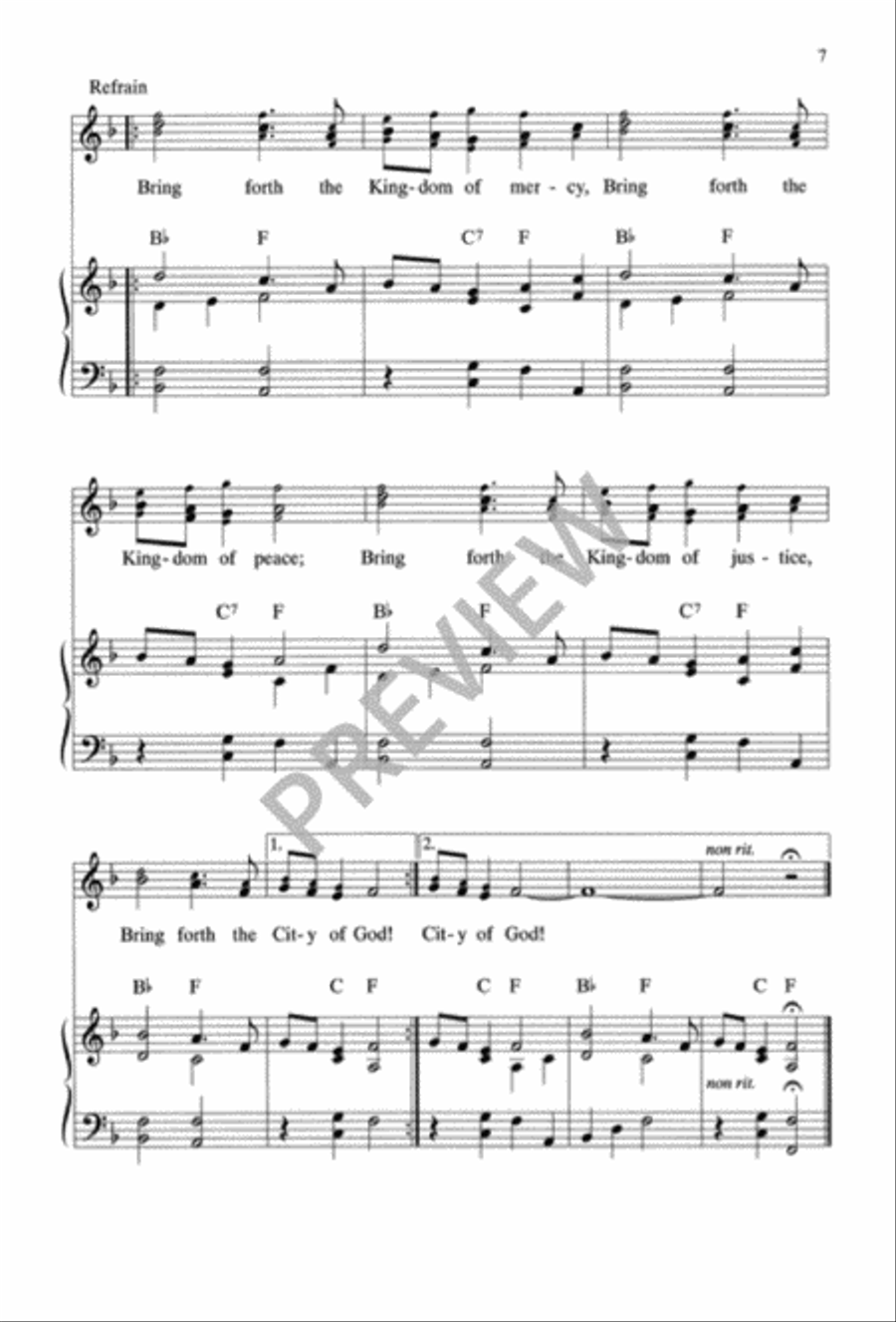 Bring Forth the Kingdom 3-Part scores gallery preview page 8