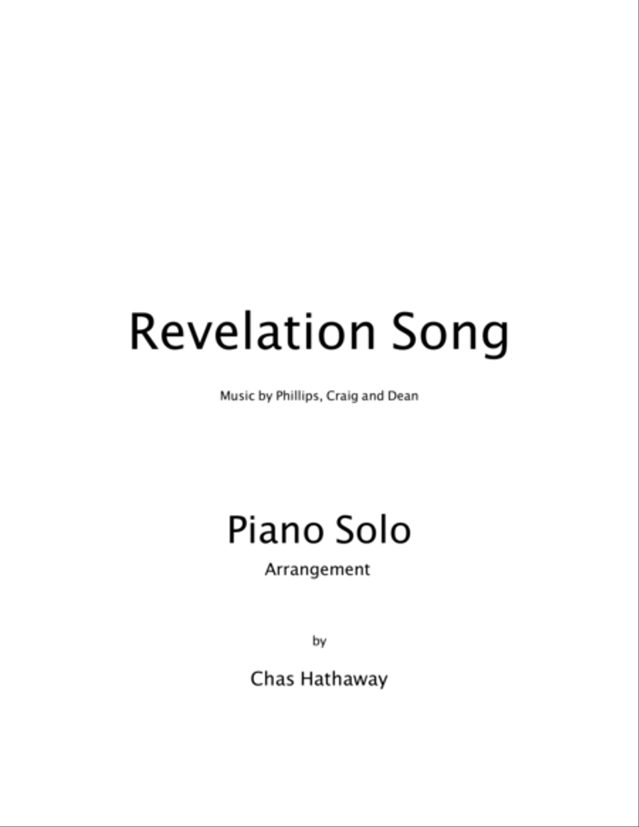 Revelation Song Piano Solo scores gallery preview page 1