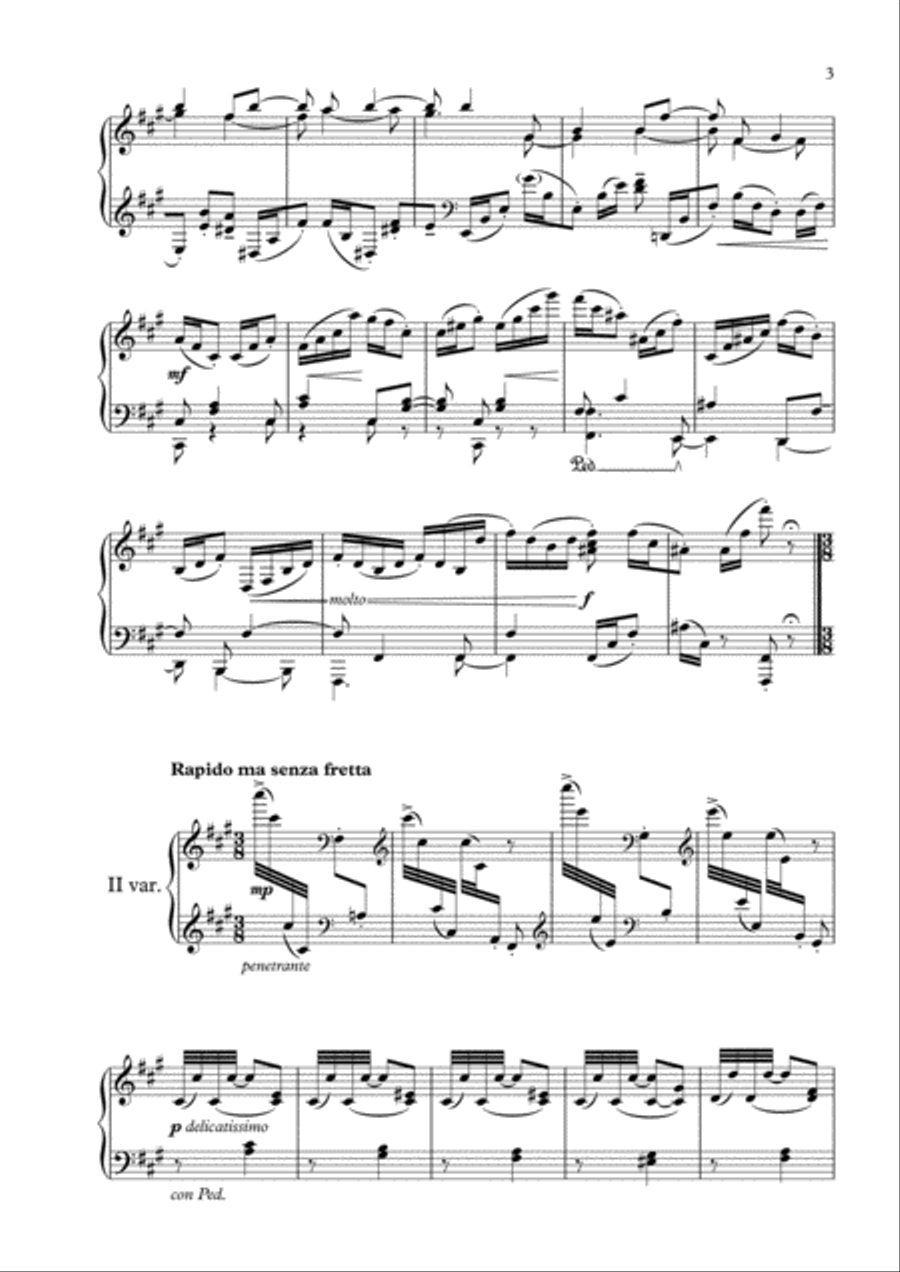 Variations on a Bach Theme - for piano Easy Piano scores gallery preview page 3