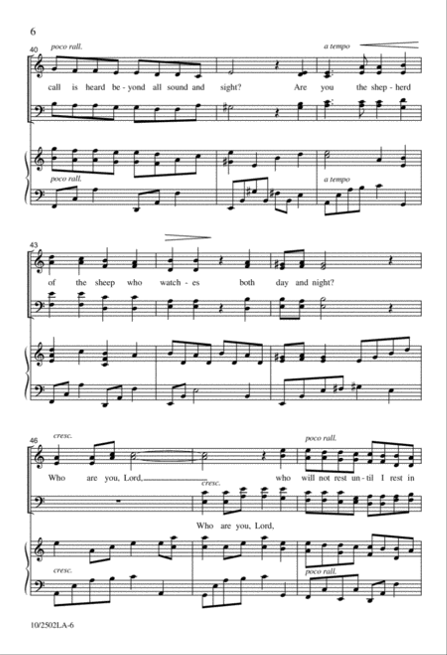 Who Are You, Lord? 4-Part scores gallery preview page 6