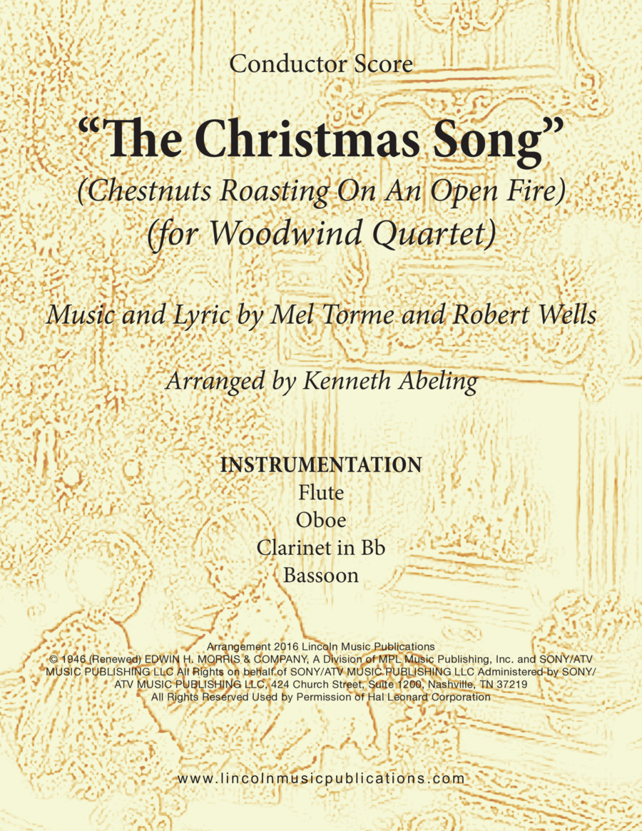 The Christmas Song (Chestnuts Roasting On An Open Fire) Woodwind Quartet scores gallery preview page 1