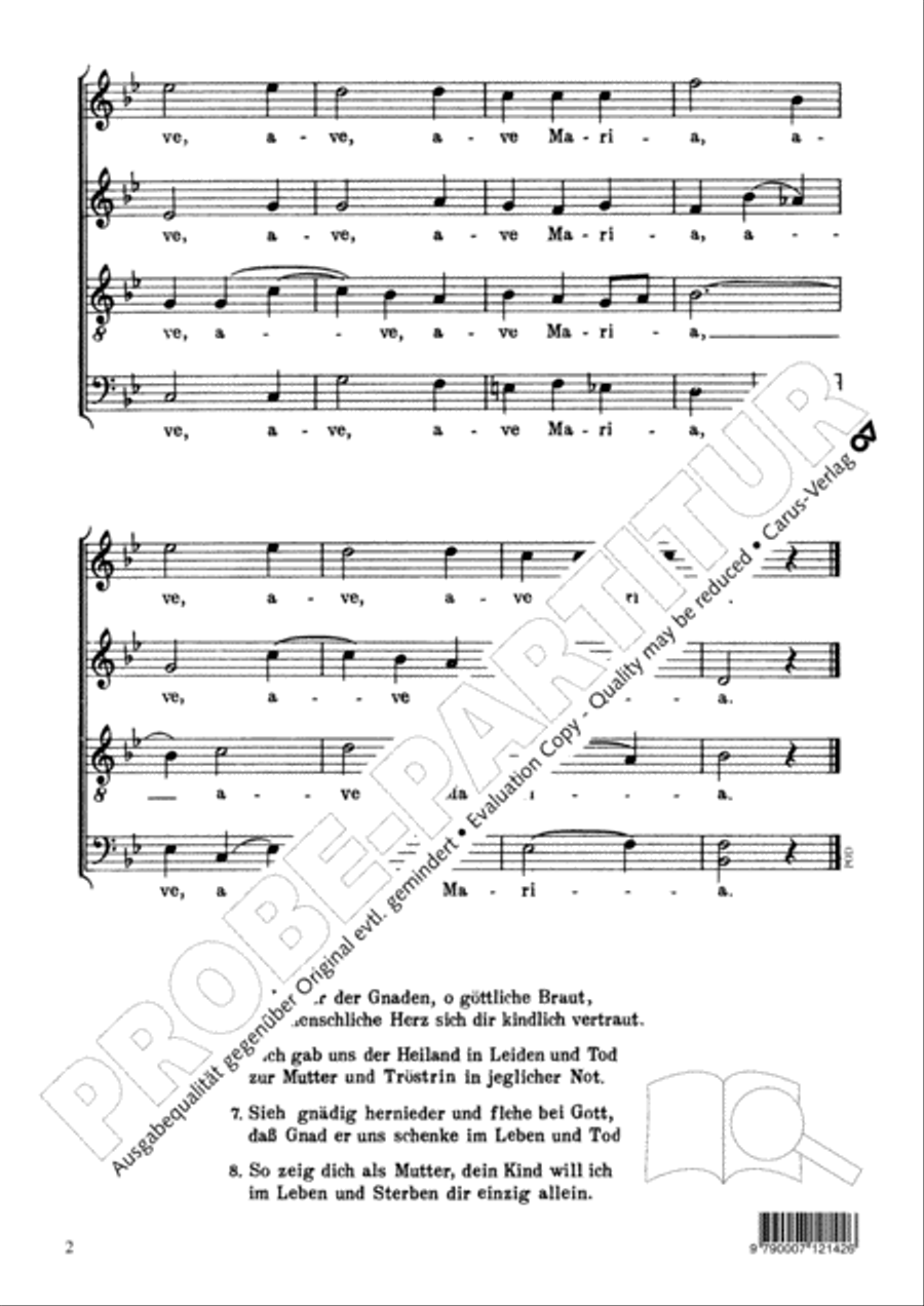 O Jungfrau Maria 4-Part scores gallery preview page 3