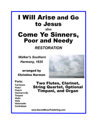 Book cover for I Will Arise and Go to Jesus – Two Flutes, Clarinet, String Quartet, and Organ