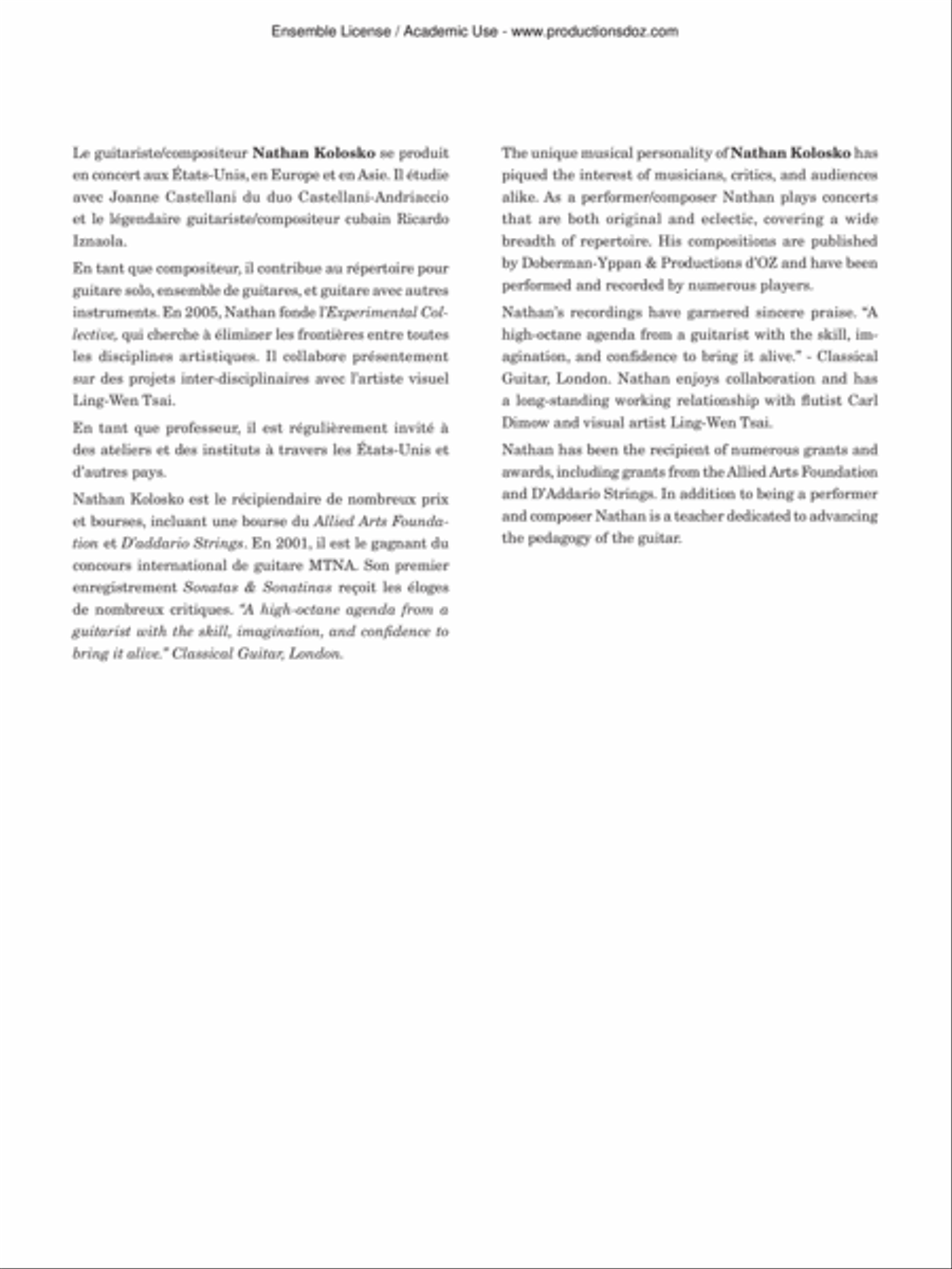 Dénouement Dénouement Classical Guitar scores gallery preview page 3