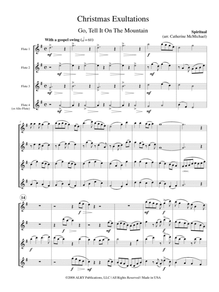 Christmas Exultations for Flute Quartet