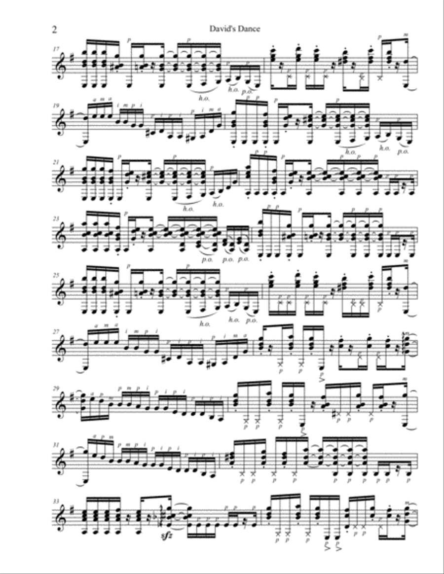 DAVID'S DANCE Guitar Tablature scores gallery preview page 6