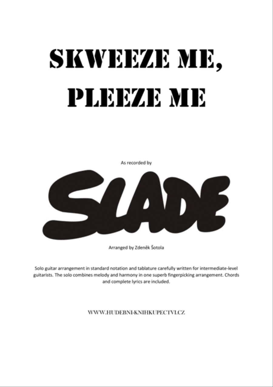 Skweeze Me Pleeze Me Guitar Tablature scores gallery preview page 1