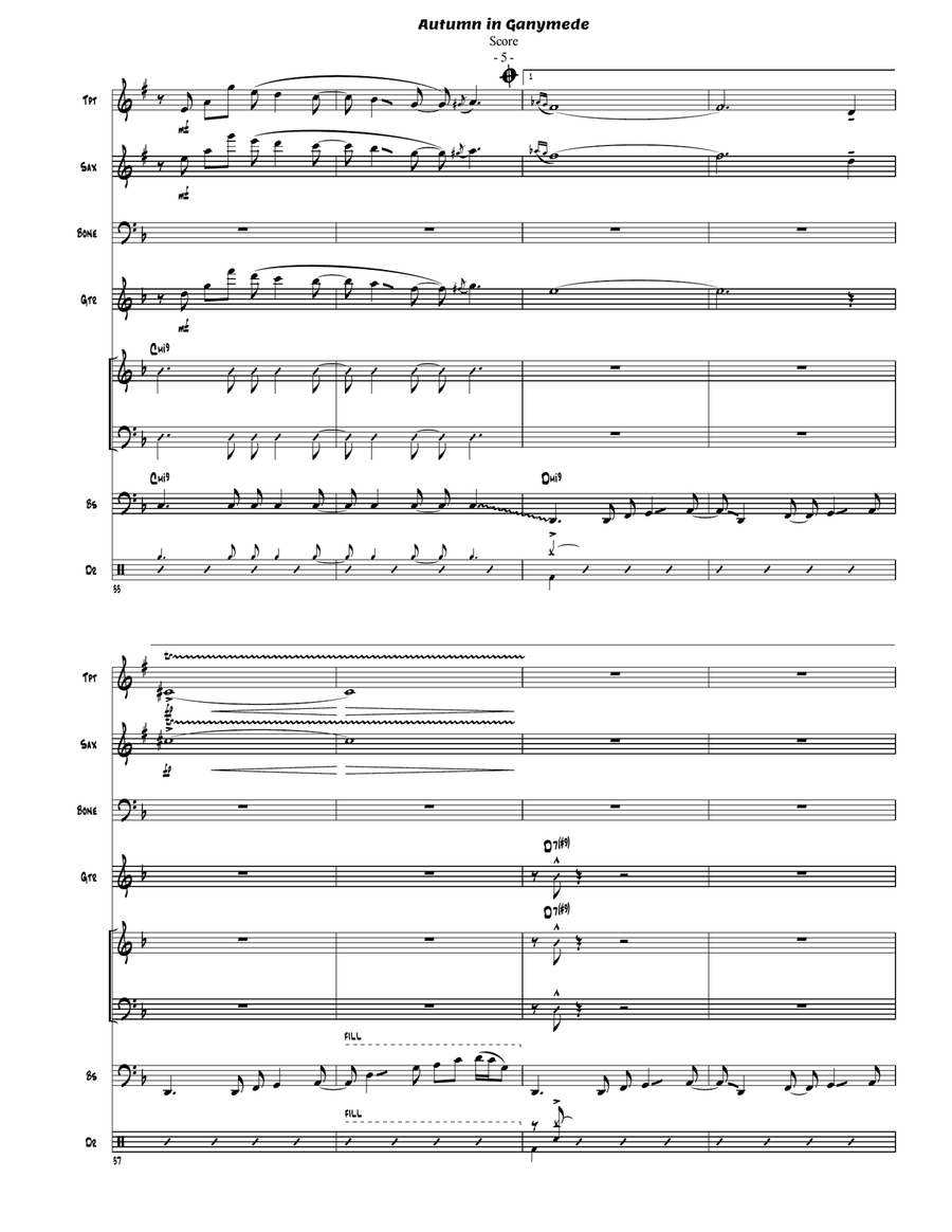 Autumn In Ganymede Jazz Ensemble scores gallery preview page 6
