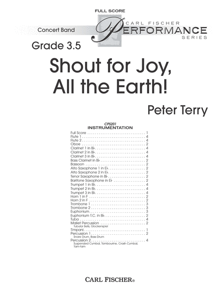 Shout for Joy, All the Earth!