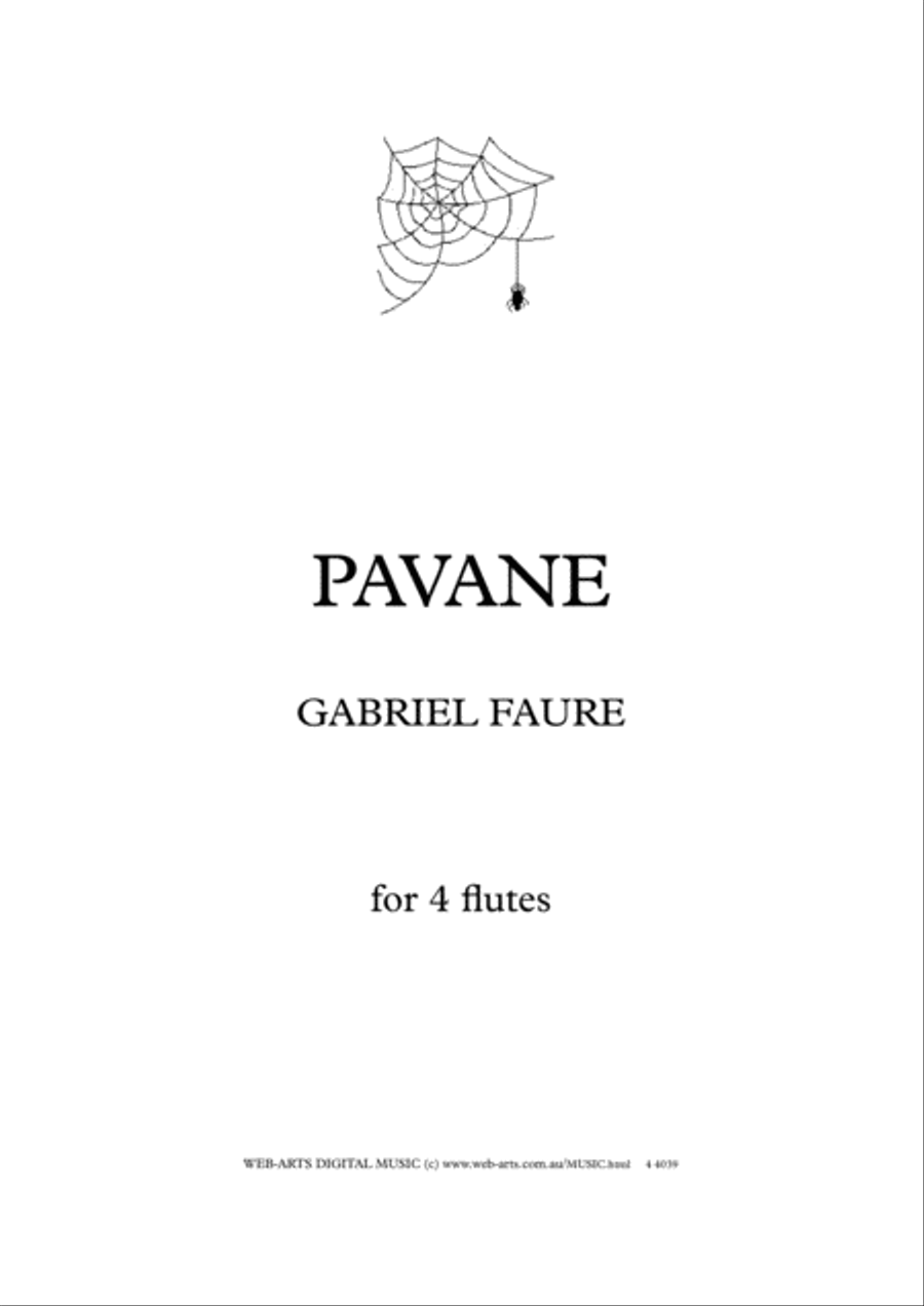 PAVANE for 4 flutes - FAURE Flute Quartet scores gallery preview page 1