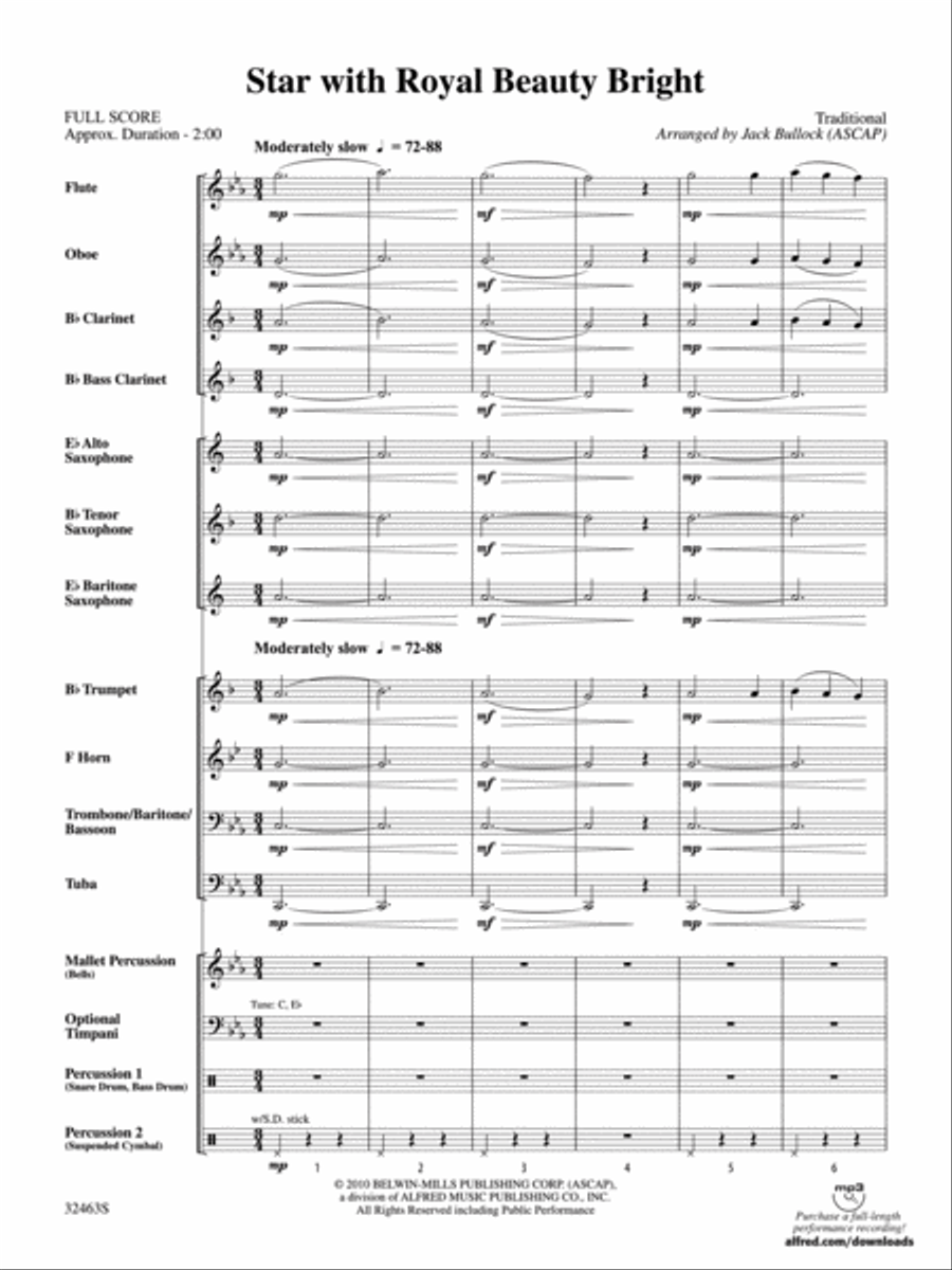 Star with Royal Beauty Bright Concert Band scores gallery preview page 2