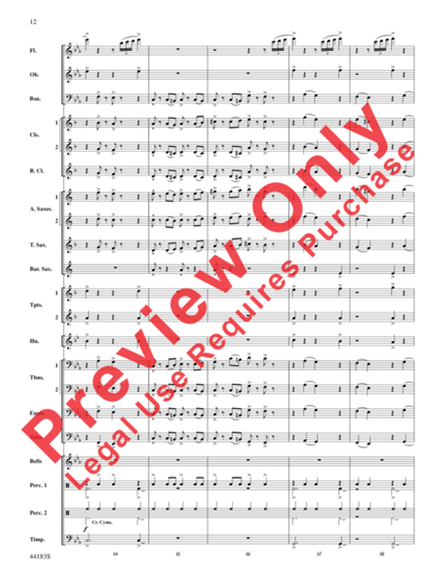 Cobra Dance Concert Band scores gallery preview page 13