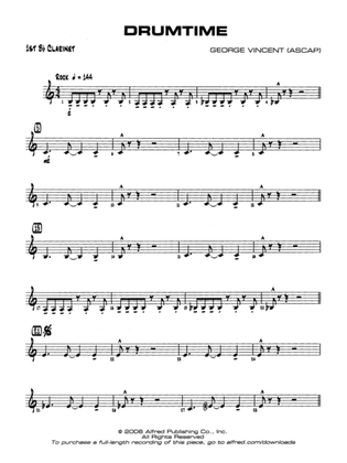 Drumtime: 1st B-flat Clarinet