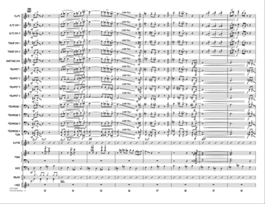 The Pink Panther - Full Score Jazz Ensemble scores gallery preview page 5