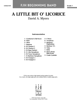 A Little Bit O' Licorice: Score