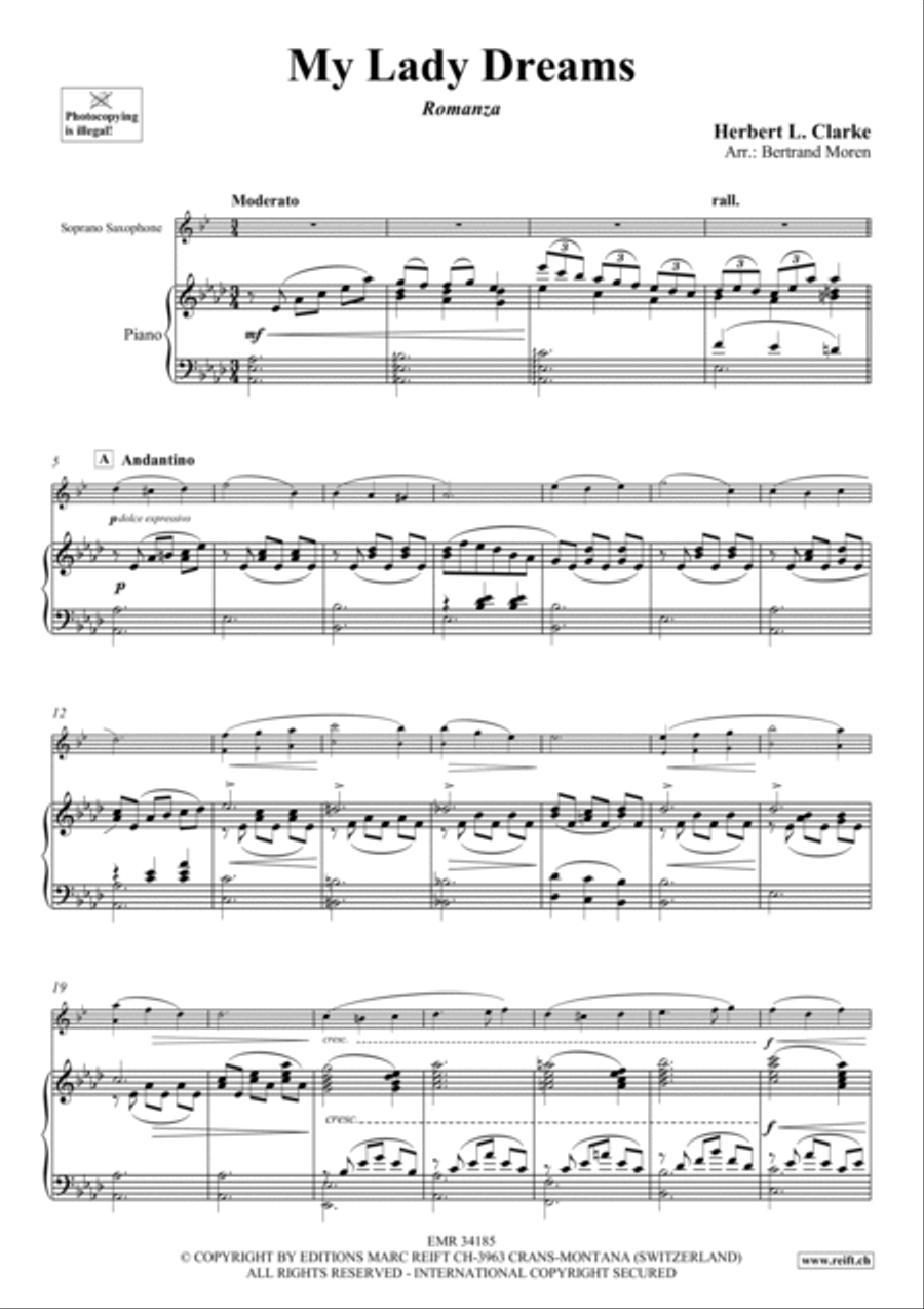 My Lady Dreams Soprano Saxophone scores gallery preview page 3
