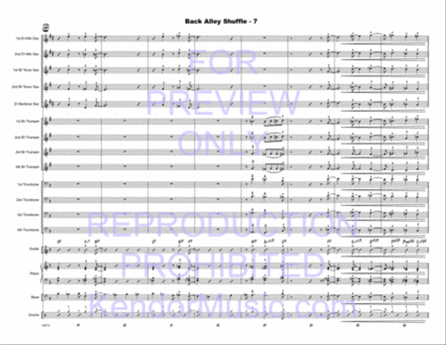 Back Alley Shuffle Jazz Ensemble scores gallery preview page 8