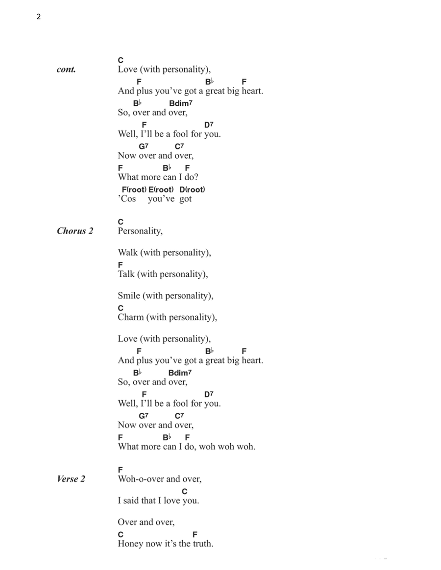 (You've Got) Personality (You've Got) Personality Guitar scores gallery preview page 2