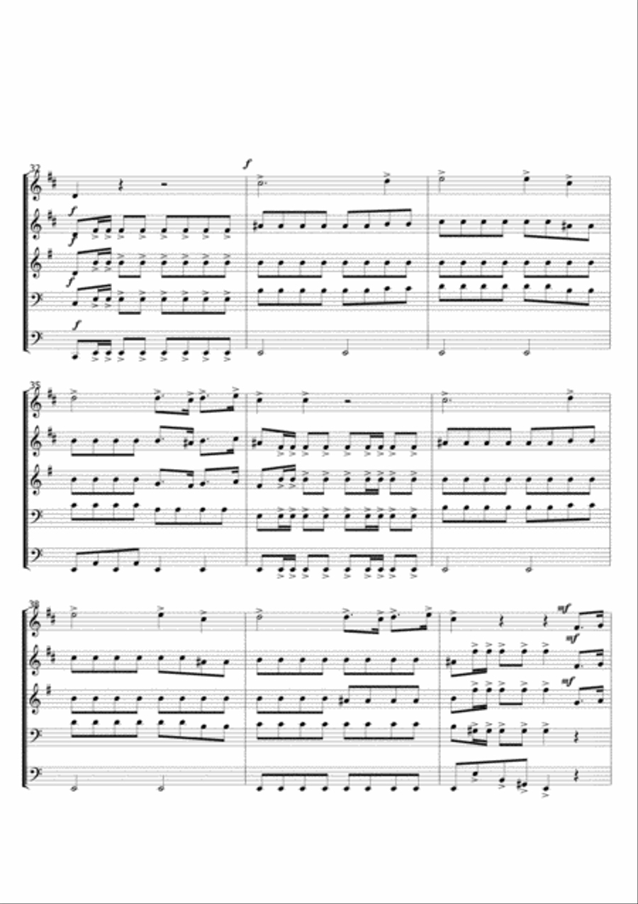 Himno Nacional de Chile Brass Ensemble scores gallery preview page 5