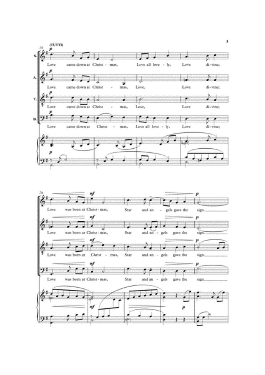 Love came down at Christmas 4-Part scores gallery preview page 2