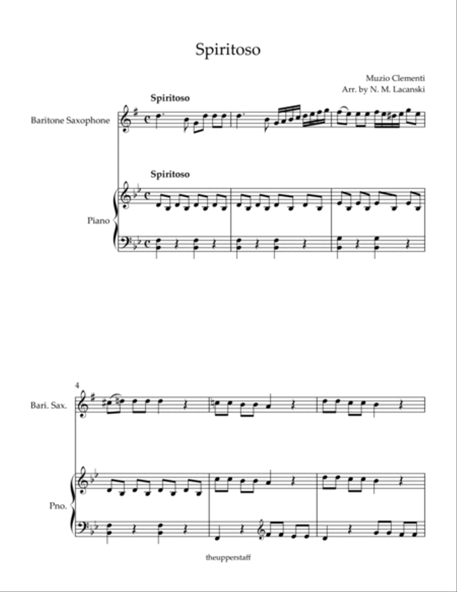 Spiritoso Baritone Saxophone scores gallery preview page 2