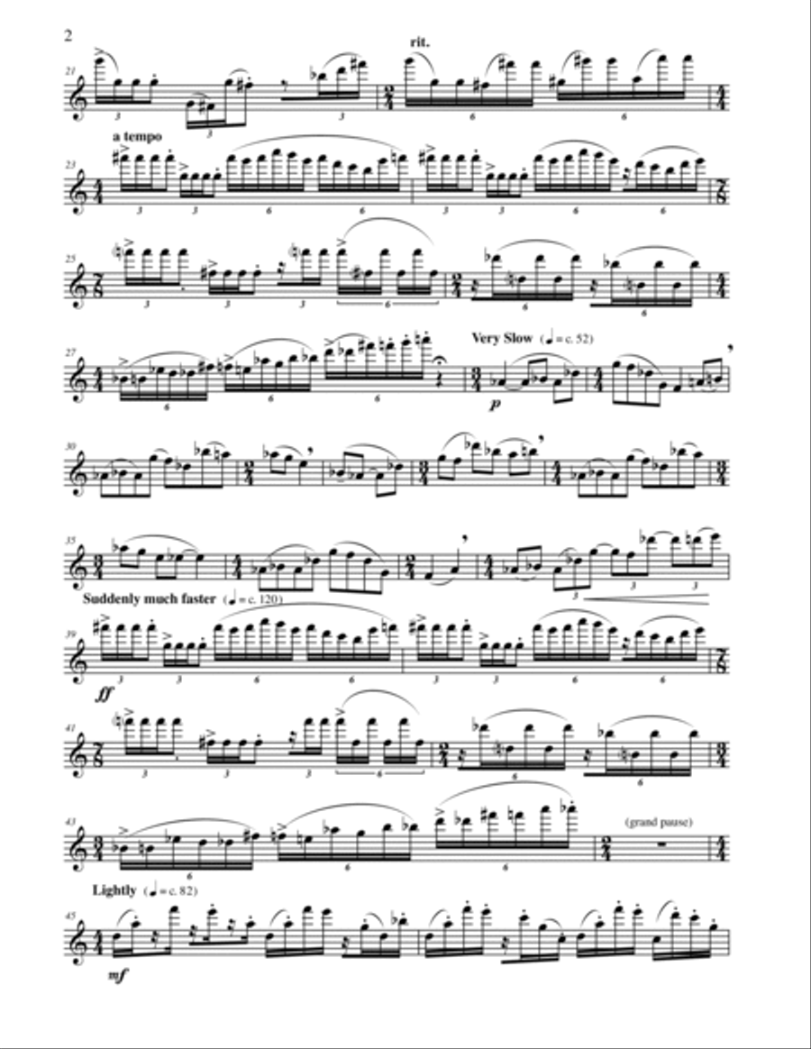 Brilliant Sparkle (for solo piccolo) Piccolo scores gallery preview page 2