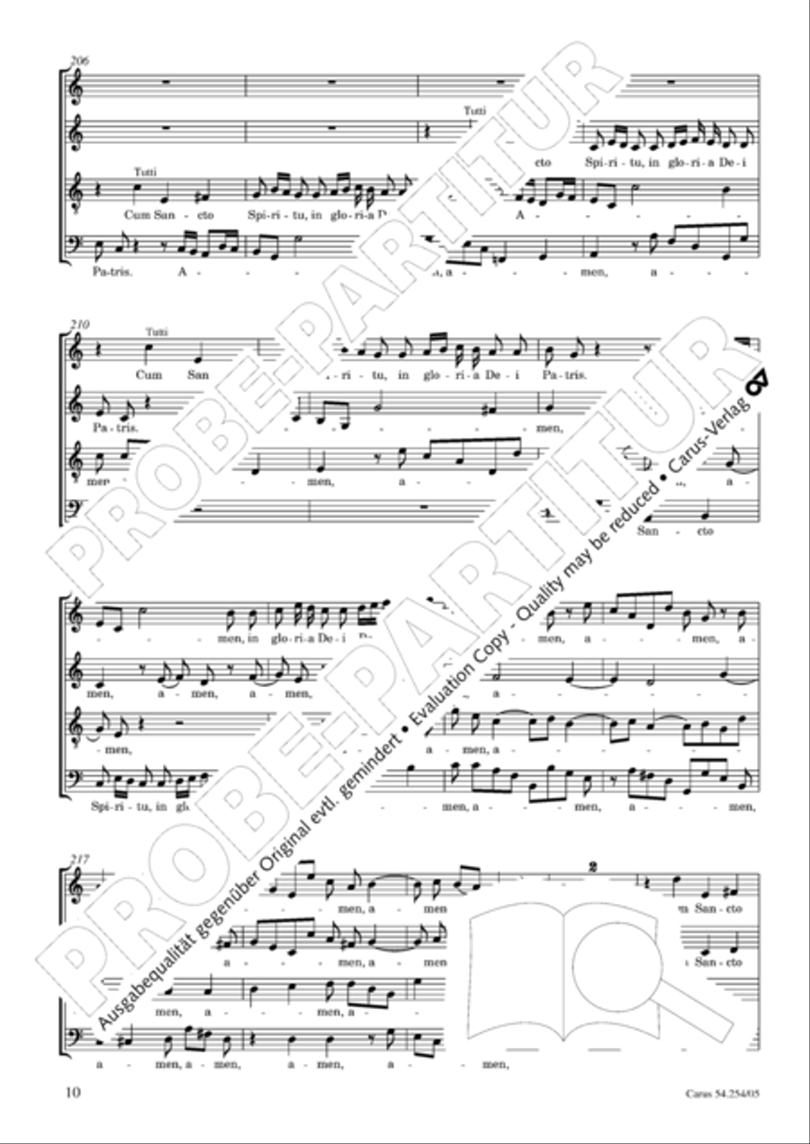 Missa Sancti Hieronymi 4-Part scores gallery preview page 11