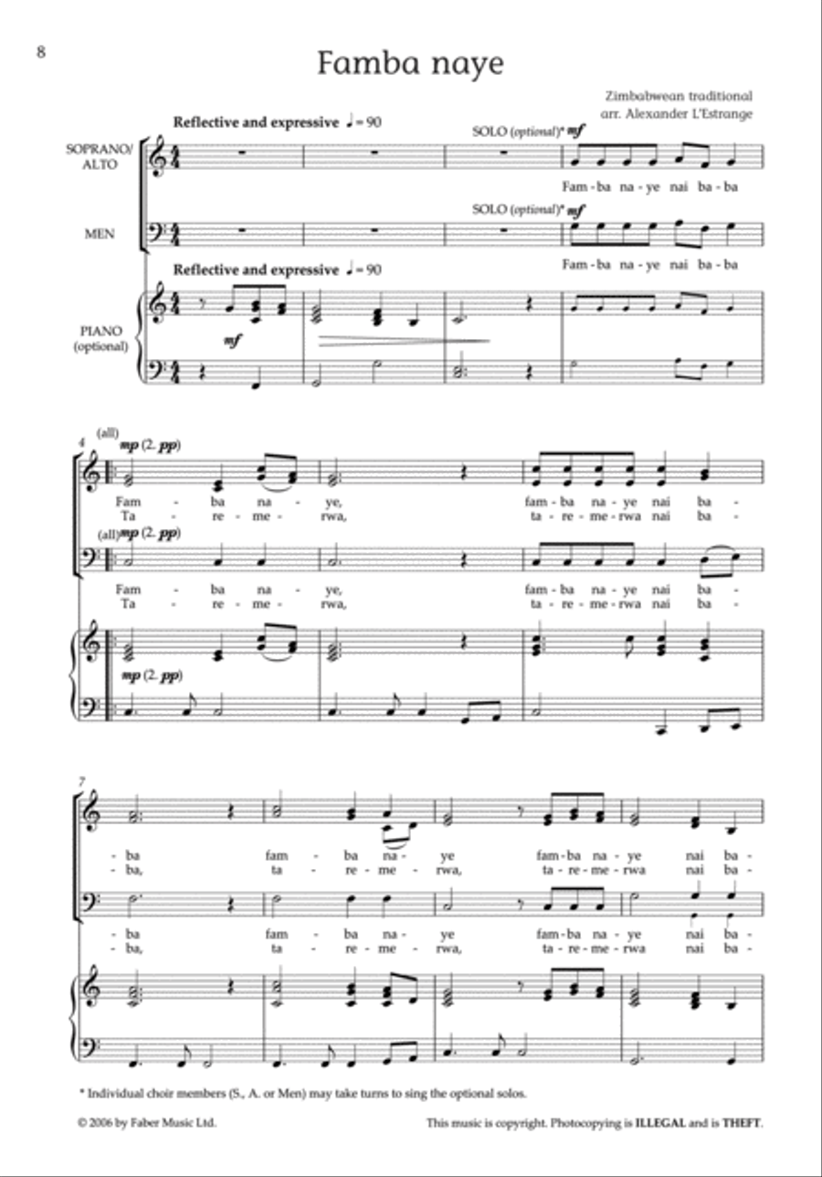 More Songs of a Rainbow Nation 3-Part scores gallery preview page 3