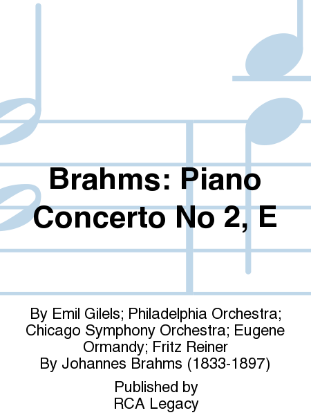 Brahms: Piano Concerto No 2, E