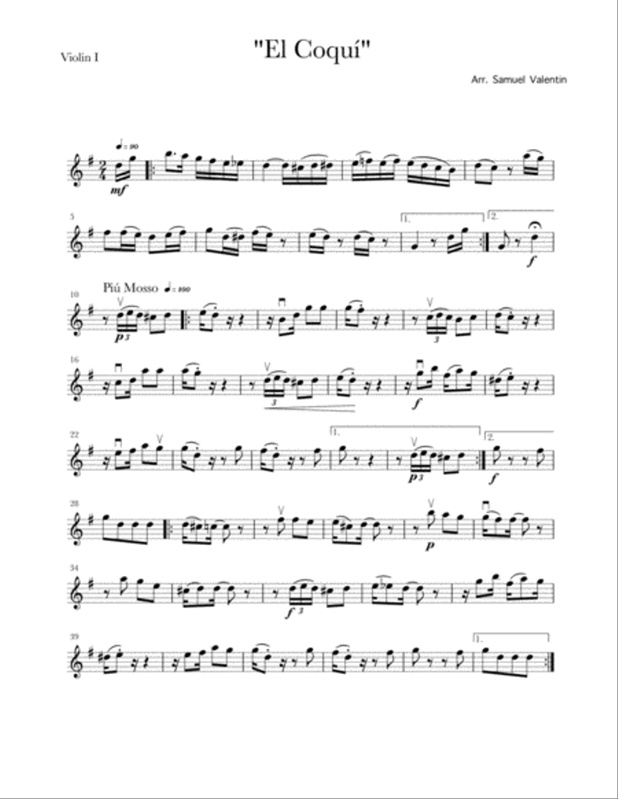 El Coquí String Quartet scores gallery preview page 4