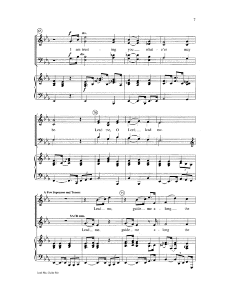 Lead Me, Guide Me 4-Part scores gallery preview page 7
