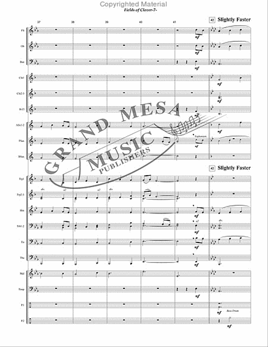 Fields of Clover Concert Band scores gallery preview page 8