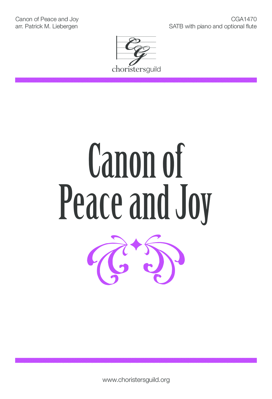 Canon of Peace and Joy Canon of Peace and Joy 4-Part scores gallery preview page 1