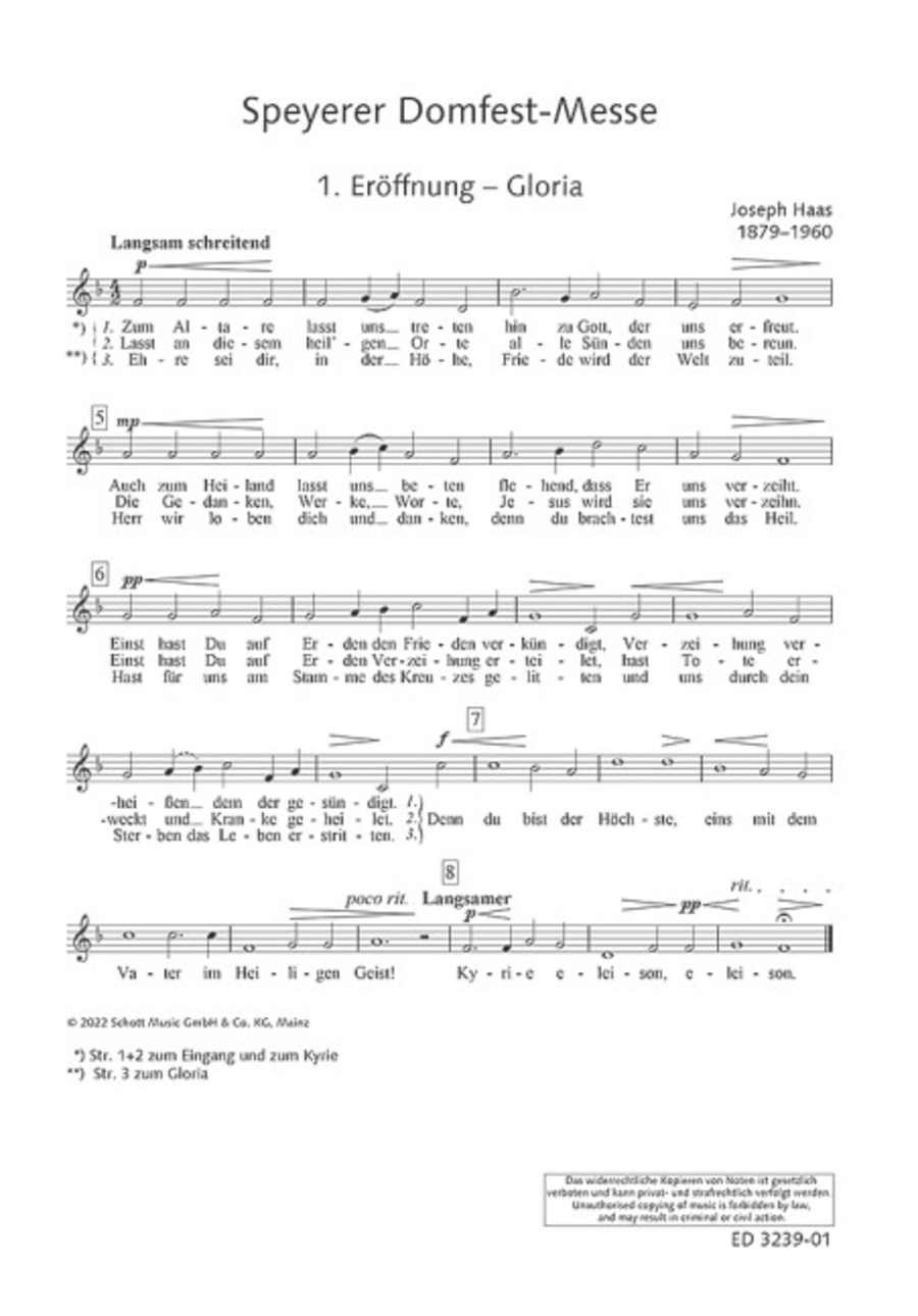 Speyerer Domfestmesse TB scores gallery preview page 1